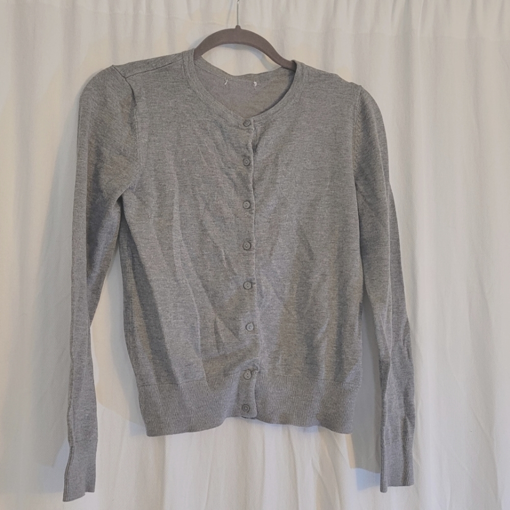 H&M grey button up cardigan- size S (women's)